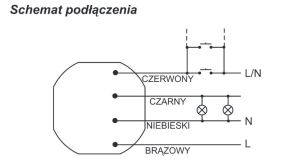 F&F Przekaźnik impulsowy 230V 16A montaż w puszce p/t - BIS-402 2