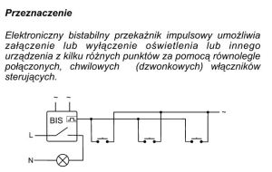 F&F Przekaźnik impulsowy 240V 16A 1 moduł IP40 (BIS-411) 2
