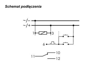 F&F Przekaźnik impulsowy 240V 16A 1 moduł IP40 (BIS-411) 3