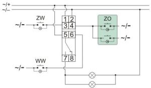 F&F Przekaźnik impulsowy grupowy 24VAC/DC 16A na szynę TH35 - BIS-412 24V 2