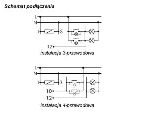 F&F Automat schodowy 230V 16A na szynę 1 moduł IP40 - AS-212 2
