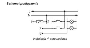 F&F Automat schodowy 240V 10A na szynę 2 moduły IP40 - AS-222T 2