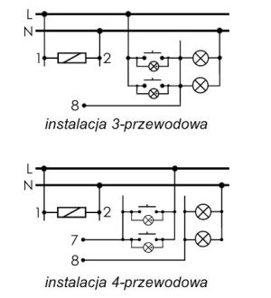 F&F Automat schodowy 230V 16A na szynę 2 moduły IP40 - AS-B220 2