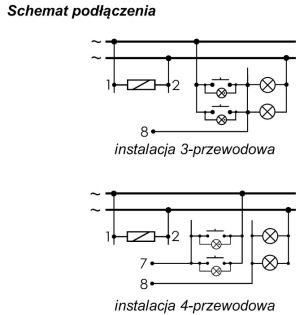 F&F Automat schodowy 24V 16A na szynę 2 moduły IP40 - AS-B24 2