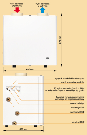 Kospel Wymiennik stojący z wężownicą spiralną (SW-100.TERMO-MAX) 2