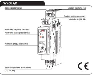 Zamel Wyłącznik zmierzchowy z sondą SOH-01 230V AC WZM-01/S1 2
