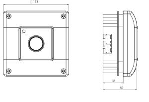 Spamel Ostrzegacz pożarowy P/T 1N C+1NO z młoteczkiem - OP1-W02-A11-M 2