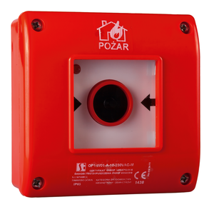 Spamel Ręczny ostrzegacz pożarowy A n/t OP1 1NO 1NC 230V OP1-W01-A11-230 1