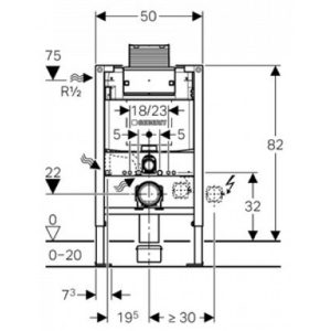 Stelaż Geberit Duofix Omega H82 do miski wiszącej (111.003.00.1) 2