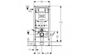 Stelaż Geberit Duofix Omega H112 do miski wiszącej (111.060.00.1) 2