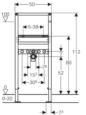 Stelaż Geberit Duofix H112 do umywalki (111.430.00.1) 3