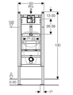 Stelaż Geberit Duofix Basic do pisuaru (111.665.00.5) 2