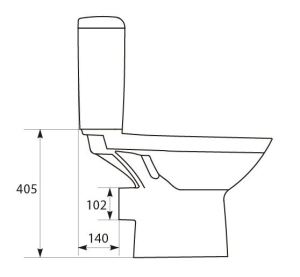 Zestaw kompaktowy WC Cersanit Carina 63 cm cm biały (K31-045) 5