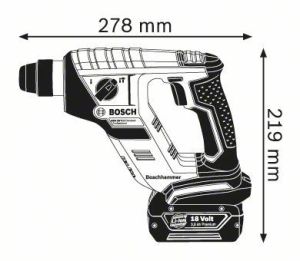 Młotowiertarka Bosch Młotowiertarka 18V GBH 18V-LI Compact Li-Ion 2x3Ah (0.611.905.303) 2