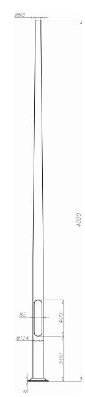 ROSA Słup aluminowy SAL-4/B60 (42102) 1