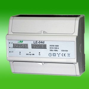 F&F Licznik energii elektrycznej 3-fazowy 100A 230/400V z wyświetlaczem LCD LE-04d 1