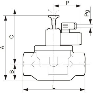 Gazex Zawór grzybkowy odcinający ZB-25 GW 1" wyzwalany 0,25 bar (ZB-25) 2