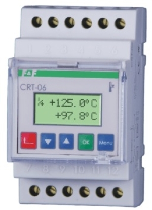 F&F Regulator temperatury cyfrowy 10-funkcyjny -100-400C 2x16A 2Z CRT-06 1