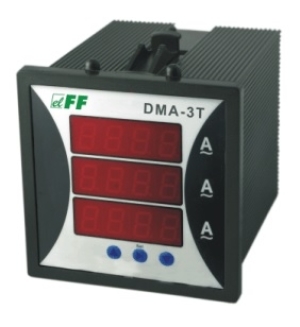 F&F Cyfrowy wskaźnik wartości natężenia prądu 3-fazowy natablicowy DMA-3T 1