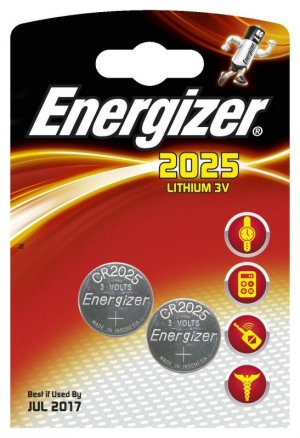 Energizer Bateria CR2025 165mAh 2 szt. 1