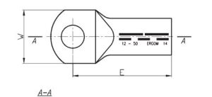Ergom Końcówka kablowa KDR 95/8 M8 95mm E11KM02020103100 2