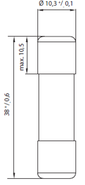 Eti-Polam Wkładka bezpiecznikowa cylindryczna CH10x38 13A PV 10x38mm 002625137 2