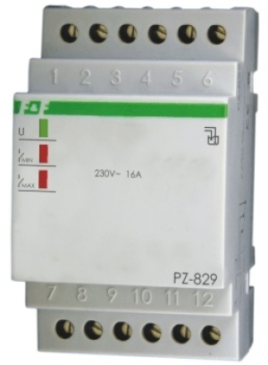F&F Przekaźnik kontroli poziomu cieczy 16A 2P 1-100kOhm PZ-829 1