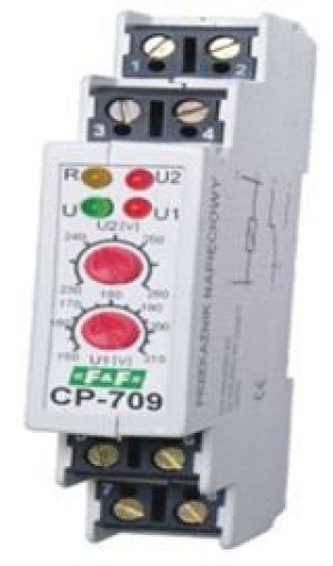 F&F Przekaźnik kontroli napięcia 1-fazowy 1P 16A 150-210V/230-260V AC CP-709 1