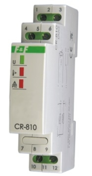 F&F Przekaźnik kontroli temperatury rezystancyjny 1Z 24V AC/DC 230V AC CR-810 1