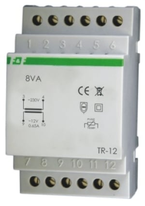 F&F Transformator sieciowy TR-12 230V 0,66A 12V AC TR-12 1