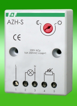 F&F Automat zmierzchowy 16A 230V 2-1000lx z sondą IP40 AZH-S 1