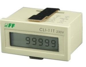 F&F Licznik impulsów 110-240V AC/DC 1P 8A panelowy CLI-11T 230V 1