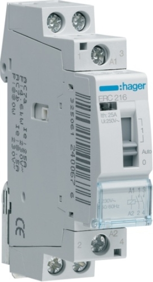 Hager Przekaźnik instalacyjny 16A 2Z 0R 230V AC ERC216 1