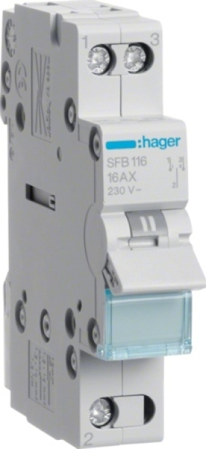 Hager Przełącznik modułowy 1-0-2 16A 1P SFB116 1