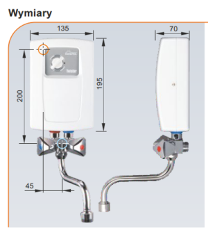 Przepływowy podgrzewacz wody Kospel EPS2-5.5 Twister 5.5 kW 0.6 MPa (EPS-5,5.R.TWISTER) 3
