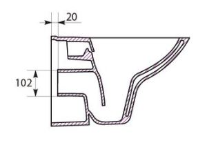 Miska WC Cersanit Carina CleanOn wisząca (K31-046) 5
