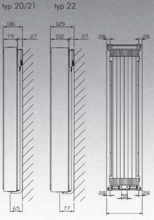 Stelrad Grzejnik Vertex Style typ 22 700x2000mm 2772W (VS-22/200/070) 3