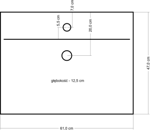 Umywalka Rea Daisy 61cm 3