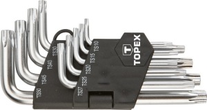 Topex Zestaw kluczy pięciokątnych do przepływomierzy TS10-TS50 9szt. (35D950) 1