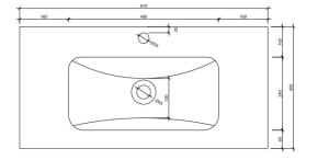 Umywalka Elita Ozi 81cm (145125) 2