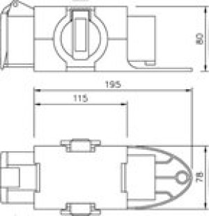 PCE Rozdzielnica przenośna z tworzywa Pieszyce 16/5 2xGS IP44 9430003W 2