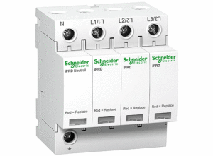 Schneider Ogranicznik przepięć C 3P+N 65kA ze stykiem pomocniczym iPRD-65r-65kA-350V-3PN A9L65601 1