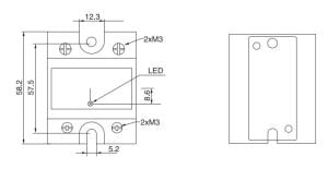Relpol Przekaźnik półprzewodnikowy jednofazowy 50A 480V 4,5-32V DC RM1A48D50 3