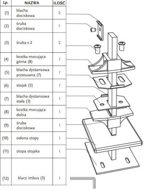 Gorgiel Stojak grzejnikowy H 600 1029101130 2