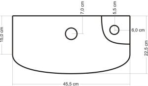 Umywalka Rea Pepi 45,5cm 4