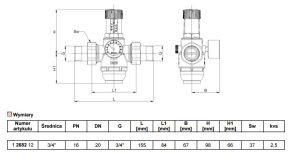 Herz Reduktor ciśnienia membranowy 3/4" (1268212) 2