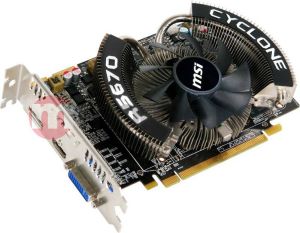 Karta graficzna MSI Radeon HD5670 Cyclone1G, 1GB DDR5 (128bit), PCI-E 2.1, DVI-I/HDMI/DP, retail (R5670 Cyclone 1G) 1
