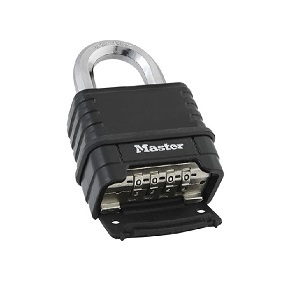 MasterLock Kłódka Excell 50mm w gumowej obudowie na szyfr BOR/OCT 9mm (M178EURD) 2