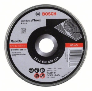 Bosch Tarcza FLEX 41 125x1x22,2mm RAPIDO INOX 10szt. w puszce (2.608.603.255) 1