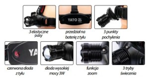 Latarka czołowa Yato YT-08590 10